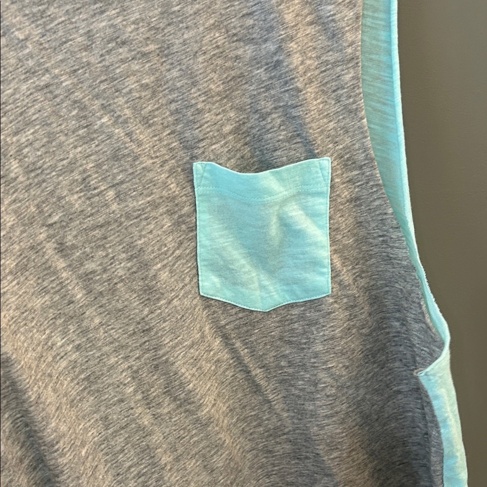 PINK Victoria's Secret Gray and Light Blue Tank size medium - Picture 6 of 8